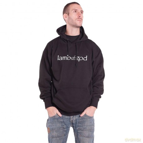 Lamb Of God: Unisex Pullover Hoodie: Skeleton Eagle (Black) (Back Print) (Small)