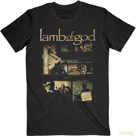 Lamb Of God: Unisex T-Shirt: Album Collage (Black) (X-Large)