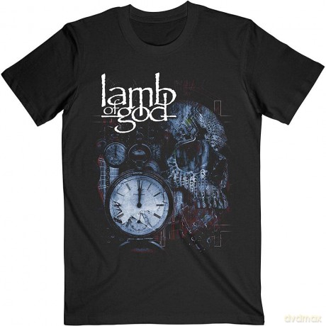 Lamb Of God: Unisex T-Shirt: Circuitry Skull Recolour (Black) (X-Large)