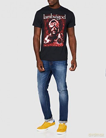 Lamb Of God: Unisex T-Shirt: Gas Masks Waves (Black) (XX-Large)