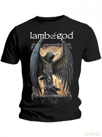 Lamb Of God: Lamb of God Mens Tee: Winged Death (Small)