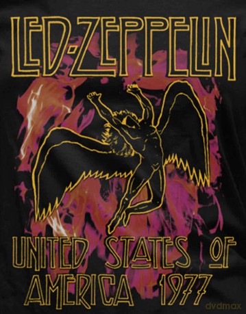 Led Zeppelin: Ladies T-Shirt: Black Flames (Black) (Medium)