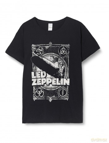 Led Zeppelin: Ladies T-Shirt: Vintage Print LZ1 (Black) (XX-Large)