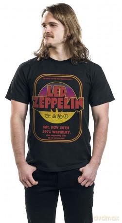 Led Zeppelin: Unisex T-Shirt: 1971 Wembley (Black) (Small)