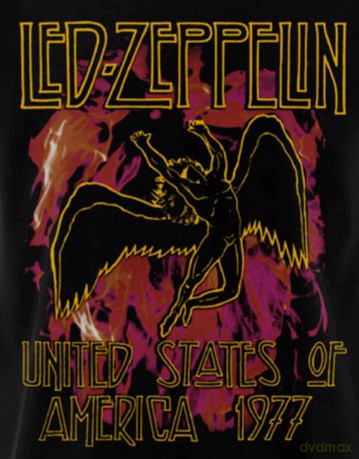 Led Zeppelin: Unisex T-Shirt: Black Flames (Black) (Large)
