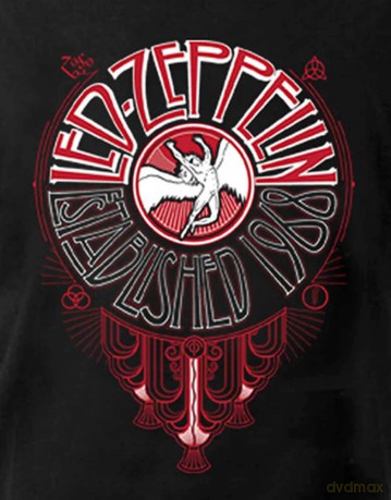 Led Zeppelin: Unisex T-Shirt: Deco Circle (Black) (X-Large)