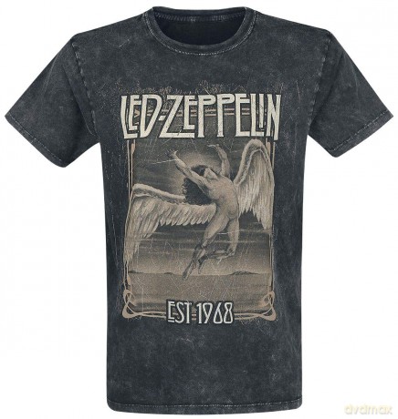 Led Zeppelin: Unisex T-Shirt: Faded Falling (Black) (Large)