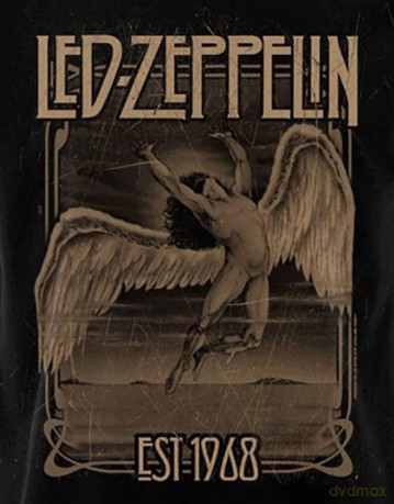 Led Zeppelin: Unisex T-Shirt: Faded Falling (Black) (Medium)