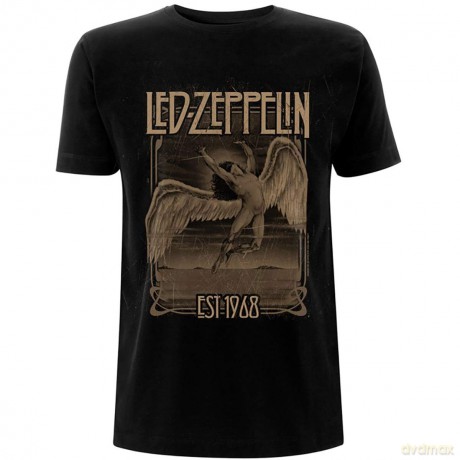 Led Zeppelin: Unisex T-Shirt: Faded Falling (Black) (X-Large)