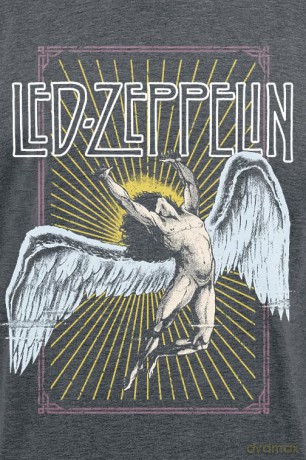 Led Zeppelin: Unisex T-Shirt: Icarus (Dark Heather Grey) (Small)