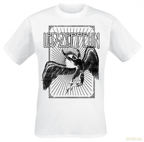 Led Zeppelin: Unisex T-Shirt: Icarus Burst (White) (Large)