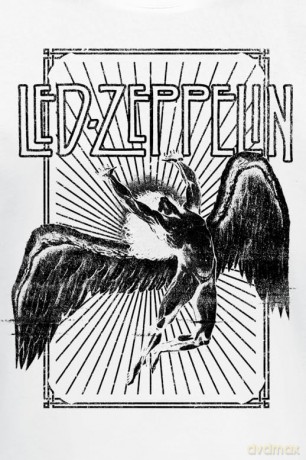 Led Zeppelin: Unisex T-Shirt: Icarus Burst (White) (X-Large)