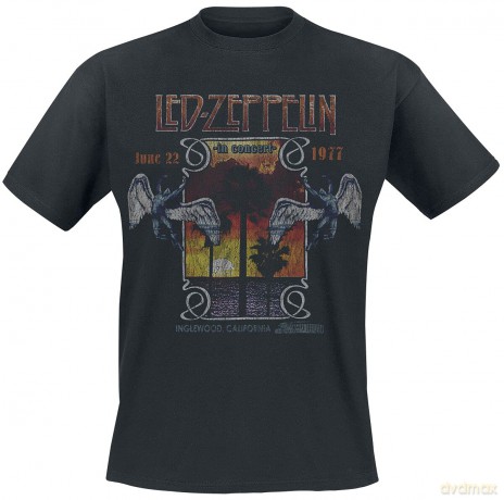 Led Zeppelin: Unisex T-Shirt: Inglewood (Black) (Medium)