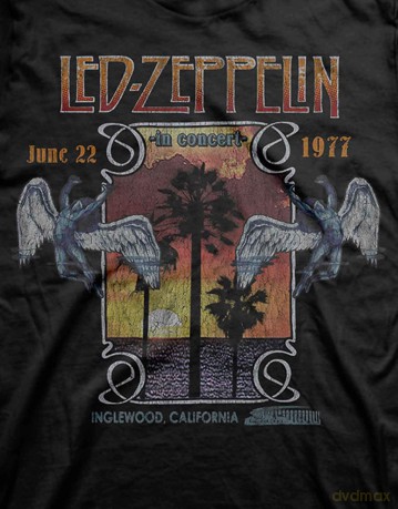 Led Zeppelin: Unisex T-Shirt: Inglewood (Black) (X-Large)