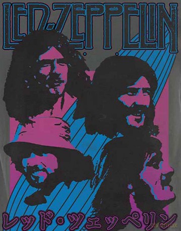Led Zeppelin: Unisex T-Shirt: Japanese Blimp (Charcoal Grey) (XX-Large)