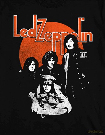 T: Led Zeppelin Unisex T-Shirt: Orange Circle (Black) (Medium)