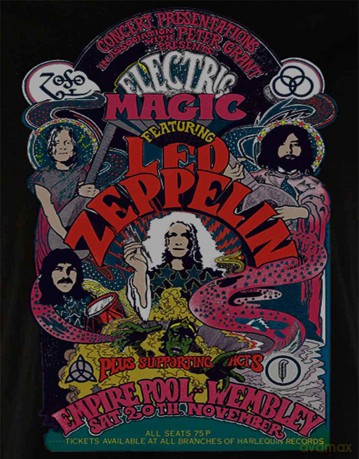 Led Zeppelin: Unisex Tee: Full Colour Electric Magic (X-Large)