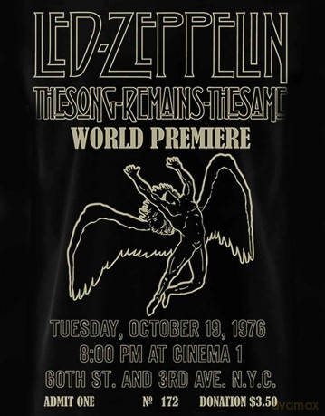 Led Zeppelin: Unisex Tee: TSRTS World Premier (Large)