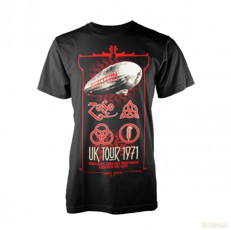 Led Zeppelin: Unisex Tee: UK Tour '71. (XX-Large)