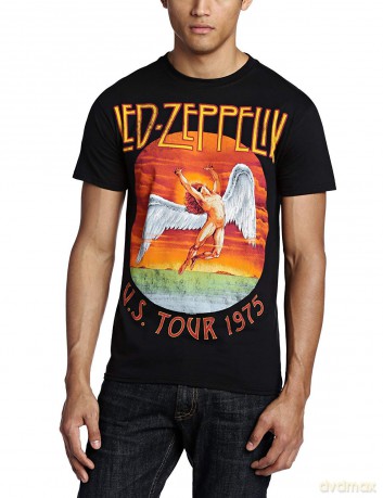 Led Zeppelin: Unisex Tee: USA Tour '75. (Medium)