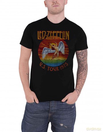 Led Zeppelin: Unisex Tee: USA Tour '75. (X-Large)