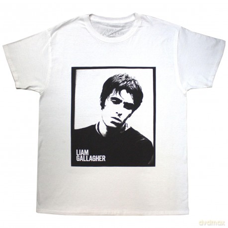 Liam Gallagher: Unisex T-Shirt: Framed Photo (White) (Medium)
