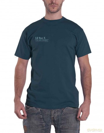 Lil Nas X: Unisex T-Shirt: Album (Turquoise Blue) (Back Print) (Medium)