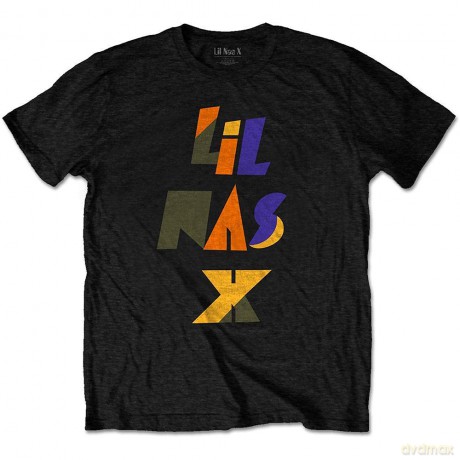 Lil Nas X: Unisex T-Shirt: Scrap Letters (Black) (Medium)