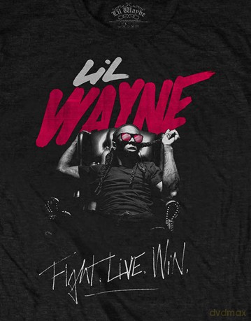 Lil Wayne: Unisex T-Shirt: Fight, Live, Win (Black) (Medium)