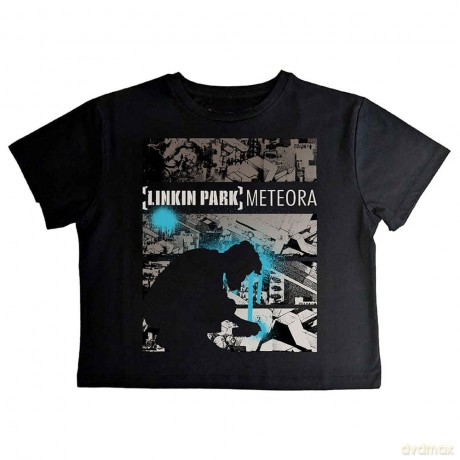 Linkin Park: Ladies Crop Top: Meteora Drip Collage (Black) (XX-Large)