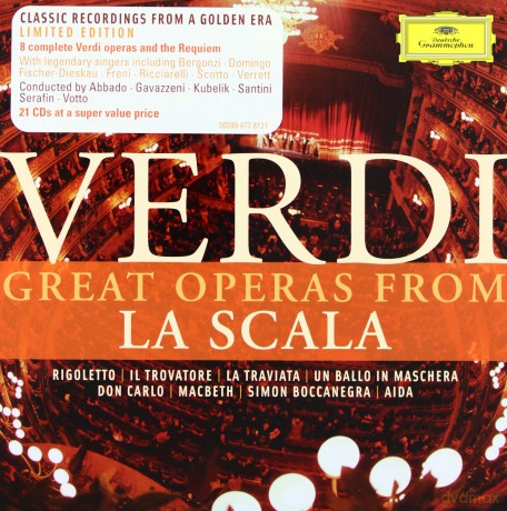 Various: Verdi Great Operas From La Scala [21CD]