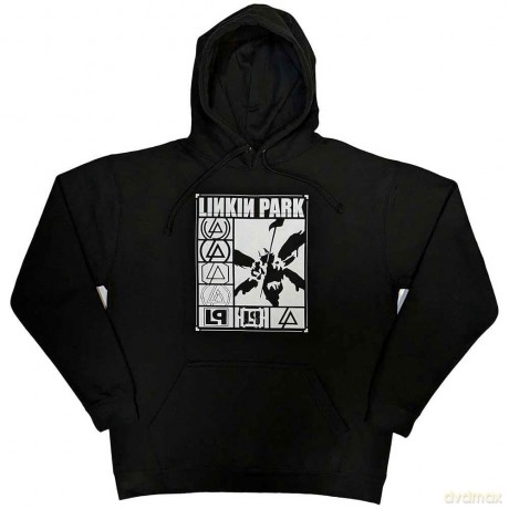 Linkin Park: Unisex Pullover Hoodie: Logos Rectangle (Black) (Large)