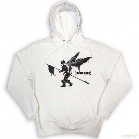 Linkin Park: Unisex Pullover Hoodie: Street Soldier (White) (Medium)