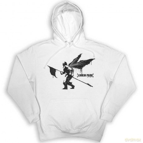 Linkin Park: Unisex Pullover Hoodie: Street Soldier (White) (Small)