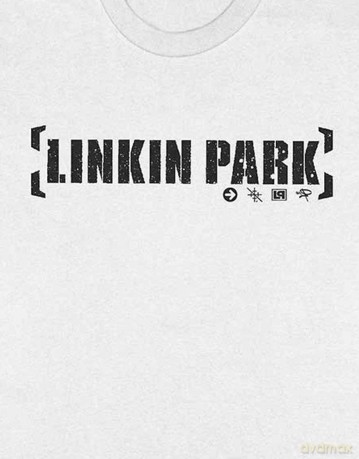 Linkin Park: Unisex T-Shirt: Bracket Logo (White) (Large)