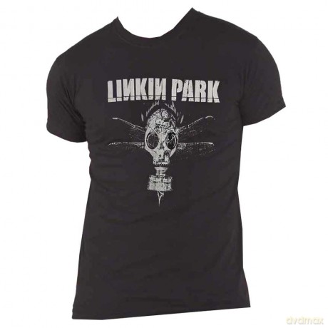 Linkin Park: Unisex T-Shirt: Gas Mask (Black) (X-Large)