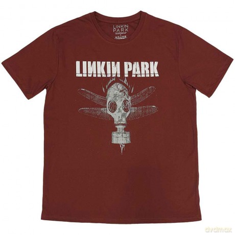Linkin Park: Unisex T-Shirt: Gas Mask (Red) (Large)