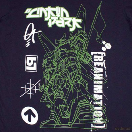Linkin Park: Unisex T-Shirt: Reanimation Robot Sketch (Navy Blue) (Large)