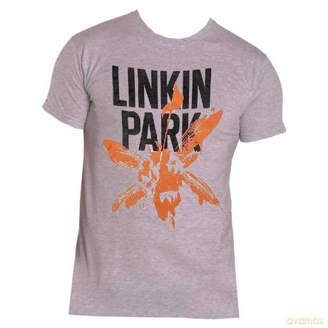 Linkin Park: Unisex T-Shirt: Soldier Icons (Grey) (Back Print) (Medium)