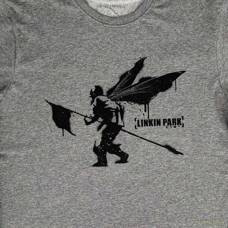 Linkin Park: Unisex T-Shirt: Street Soldier (Grey) (X-Large)