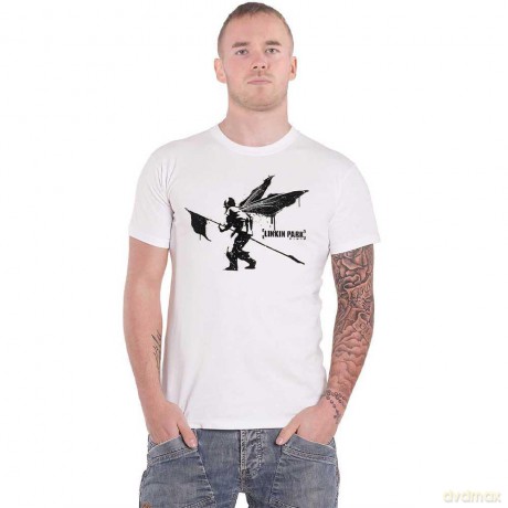 Linkin Park: Unisex T-Shirt: Street Soldier (White) (Medium)