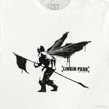 Linkin Park: Unisex T-Shirt: Street Soldier (White) (Medium)