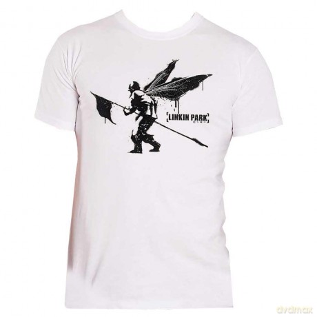 Linkin Park: Unisex T-Shirt: Street Soldier (White) (Medium)