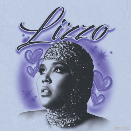 Lizzo: Unisex T-Shirt: Special Hearts Airbrush (Blue) (Small)
