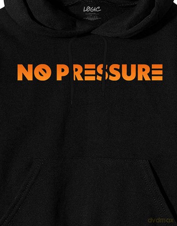 Logic: Unisex Pullover Hoodie: No Pressure Gradient (Black) (Back Print) (Small)