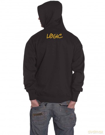 Logic: Unisex Pullover Hoodie: No Pressure Gradient (Black) (Back Print) (Small)