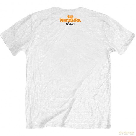 Logic: Unisex T-Shirt: No Pressure (White) (Back Print) (Medium)