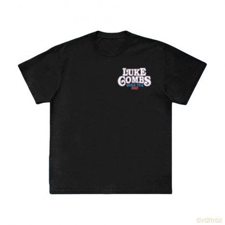 Luke Combs: Unisex T-Shirt: Tour '23 Skull (Black) (Back Print & Ex-Tour) (Medium)