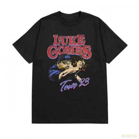 Luke Combs: Unisex T-Shirt: Tour '23 Smashing Beer (Black) (Back Print & Ex-Tour) (Medium)