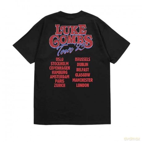 Luke Combs: Unisex T-Shirt: Tour '23 Smashing Beer (Black) (Back Print & Ex-Tour) (Medium)
